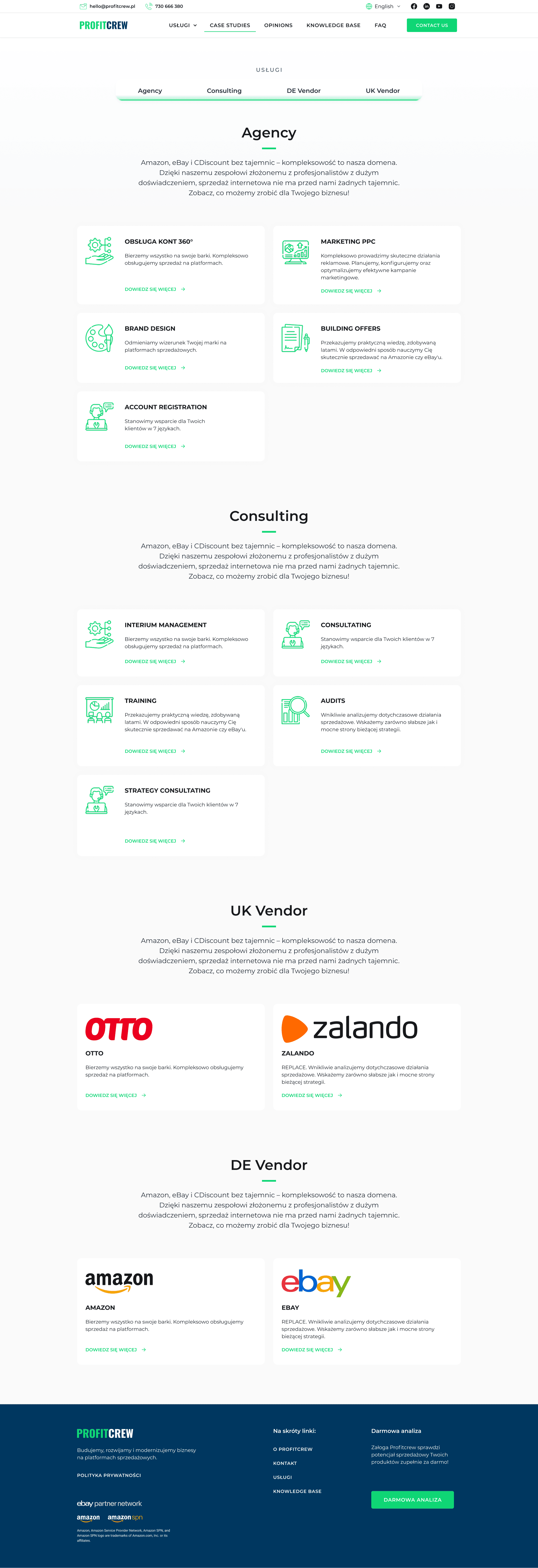 Services & vendor programs